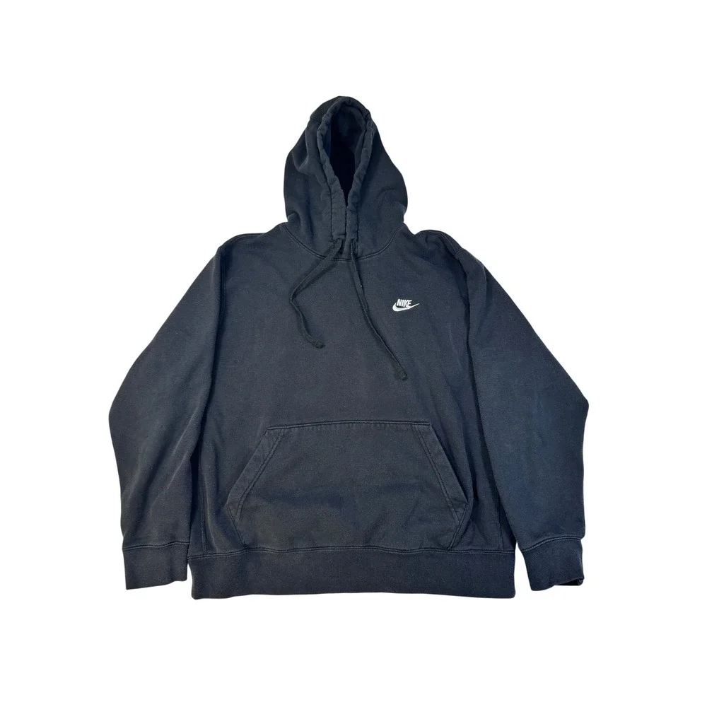Nike Mens Sportswear Club Fleece Hoodie Black BV2654-010 Size Large - Picture 2 of 5